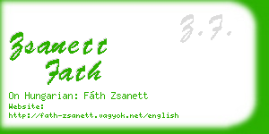 zsanett fath business card